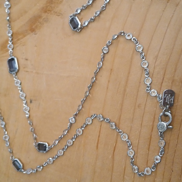 Ralph Lauren Elegant Silver and Black Crystal Women's Necklace - Picture 2 of 5